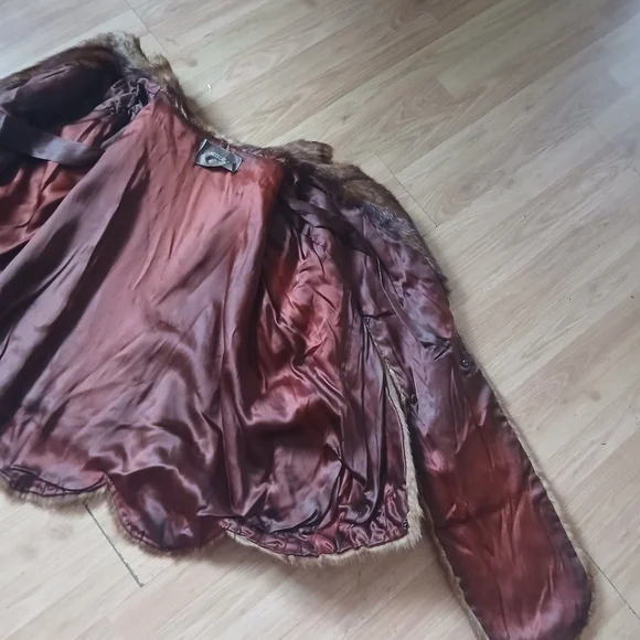 L.Bamberger & CO. Newark Elegant Brown Fur Mink Stole Wrap - Picture 8 of 16